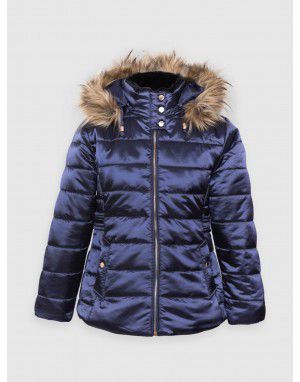 Girls Quilted jacket blueberry